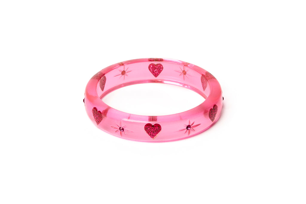 Midi Key To My Heart Pink Bangle