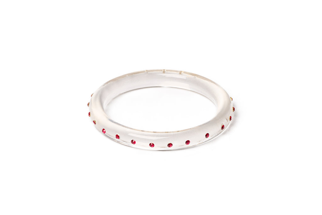 Narrow Key To My Heart Clear Bangle