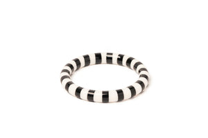 Narrow Skeleton black and white Bangle