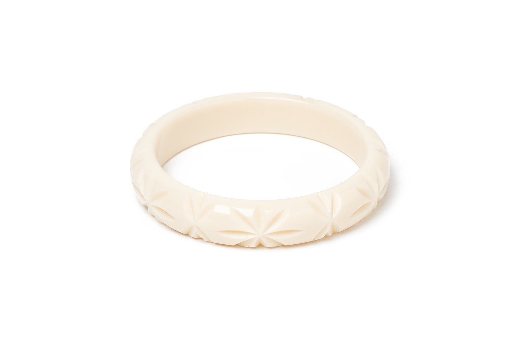 Midi cream Heavy Carve Fakelite Bangle