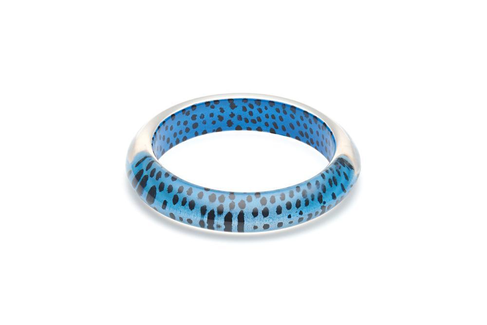 Blue Leopard Bangle