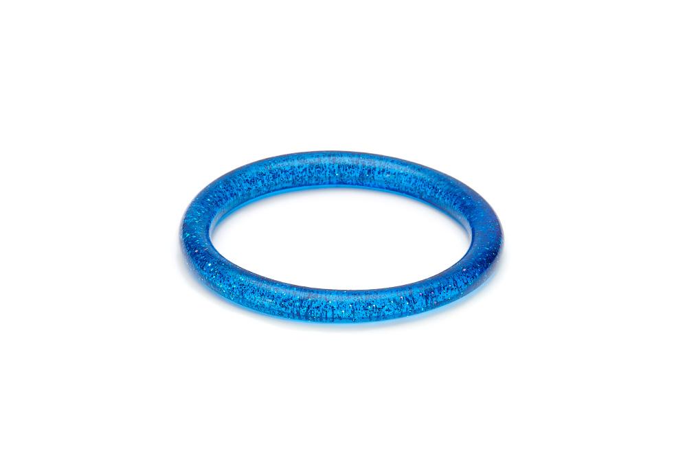 Narrow New Blue Glitter Bangle